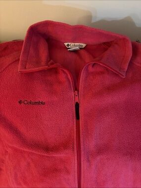 Columbia Girls Bright Pink Full-Zip Fleece Jacket